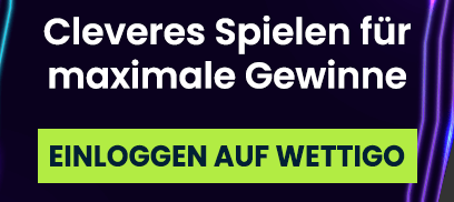 Banner mit Hinweis auf cleveres Spielen und Einloggen Button